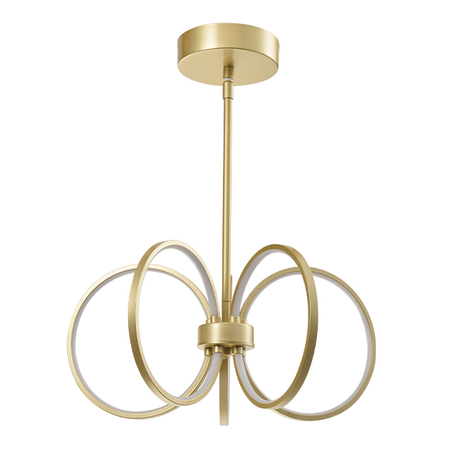 Copper Luminous Acrylic Ring Chandelier for Living Room Pendant Light PEN1890picture2