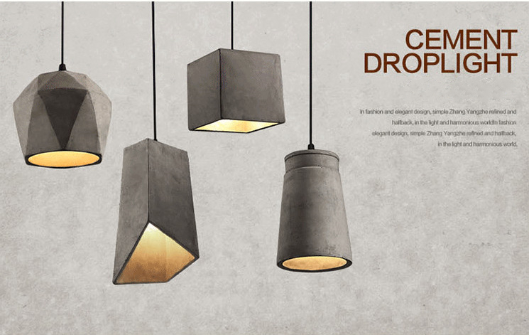 Loft Vintage Cement Industry Small Pendant Lamp