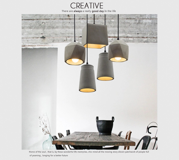 Loft Vintage Cement Industry Small Pendant Lamp