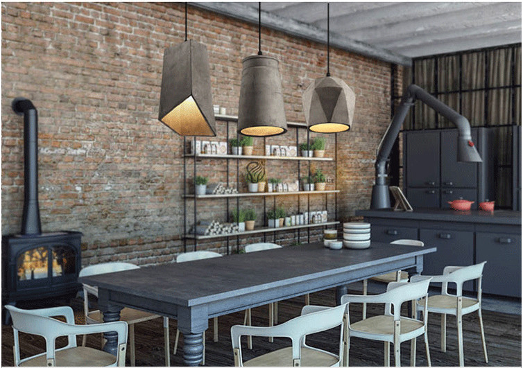 Loft Vintage Cement Industry Small Pendant Lamp