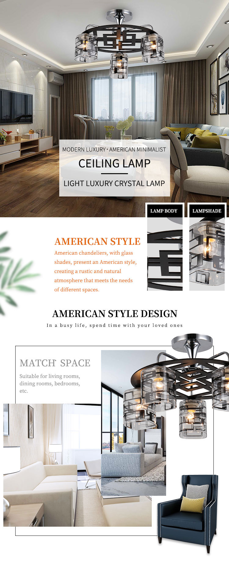 Art Design Glass Modern Style Dining Room Restaurant Hanging Pendant Light