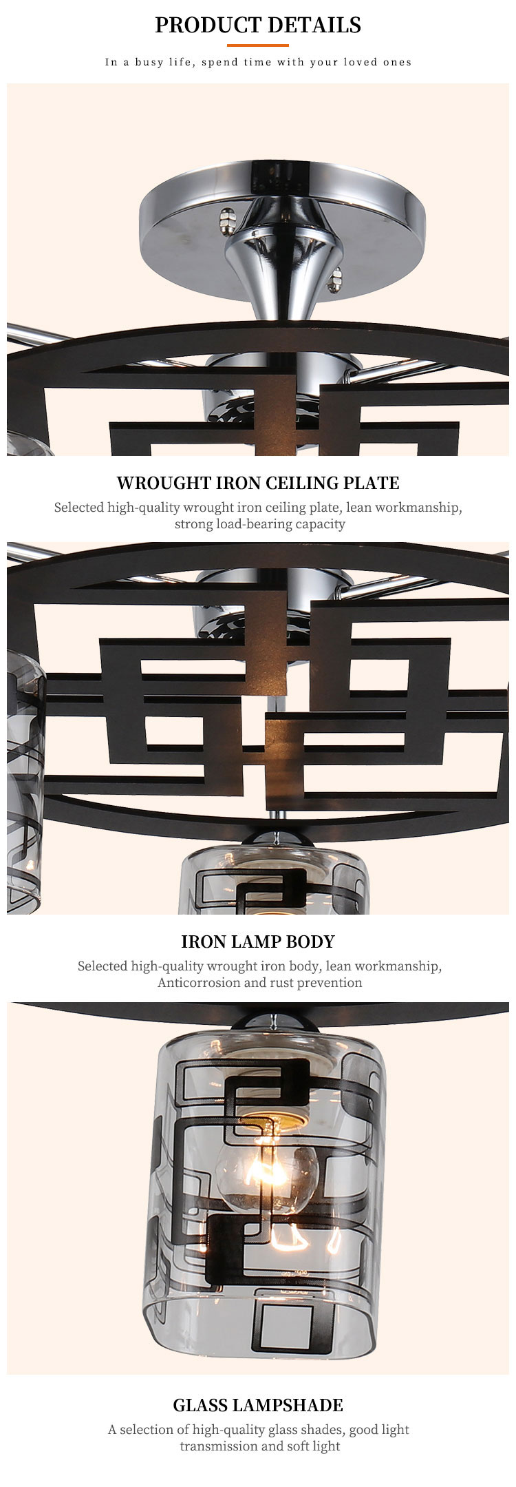 Art Design Glass Modern Style Dining Room Restaurant Hanging Pendant Light