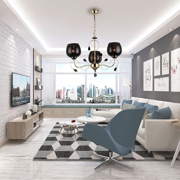 Creative Hanging Lamp Bedroom Indoor Decoration Glass Pendant Chandelier CHA720picture3