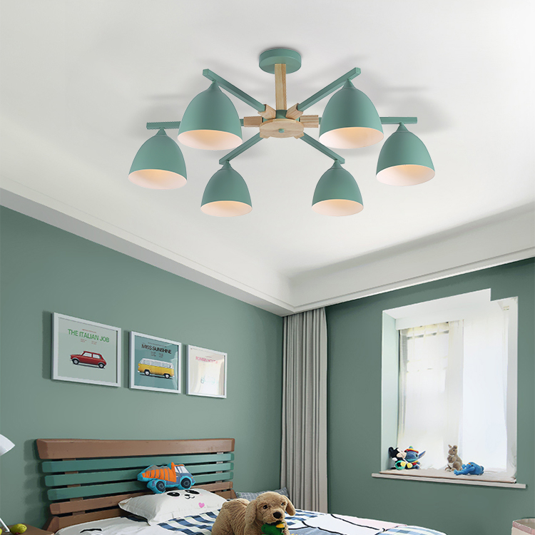 Creative Modern Green Lampshade Indoor Iron Led Ceiling Light CL1150picture4