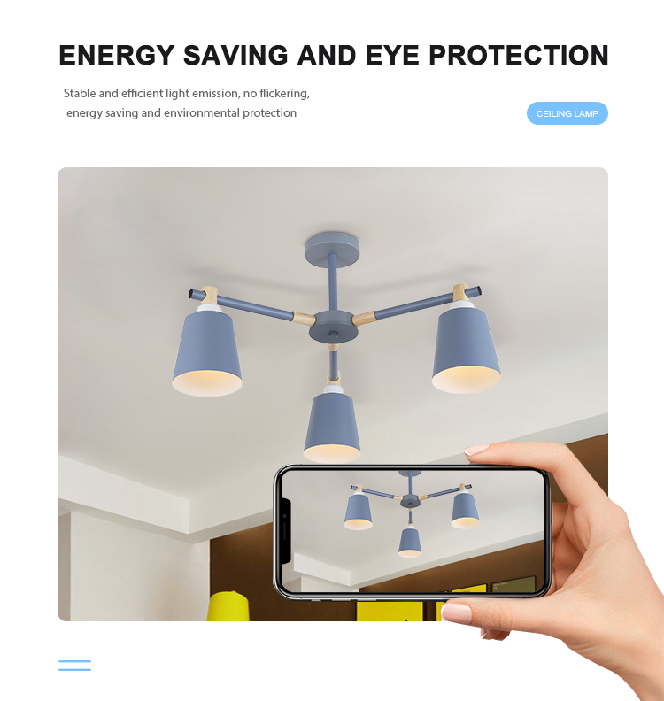 Co<i></i>ntracted Modern Nordic Style Pendant Lamp Indoor Decoration Acrylic Iron Ceiling Light