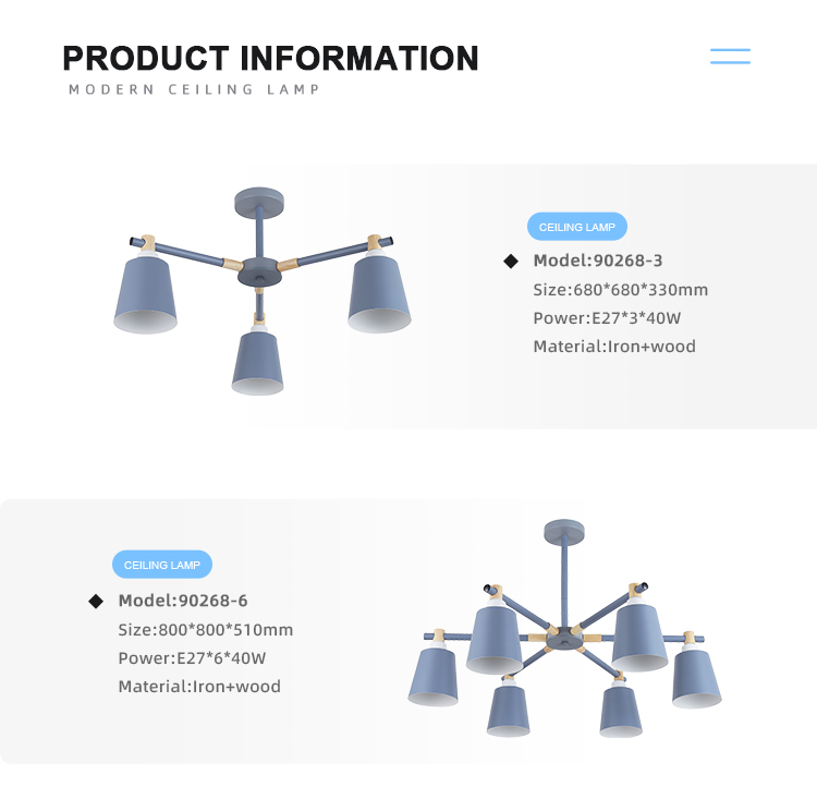 Co<i></i>ntracted Modern Nordic Style Pendant Lamp Indoor Decoration Acrylic Iron Ceiling Light