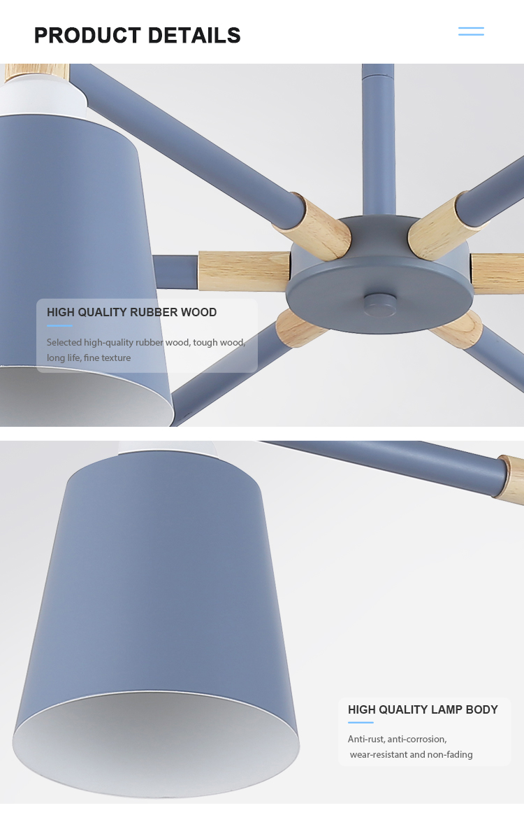 Co<i></i>ntracted Modern Nordic Style Pendant Lamp Indoor Decoration Acrylic Iron Ceiling Light