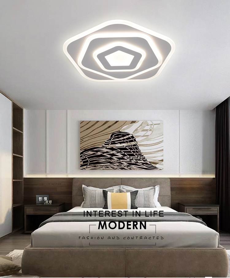 Co<i></i>ntemporary Acrylic Flower Design Modern Bedroom Luxury Decorative Led Ceiling Light