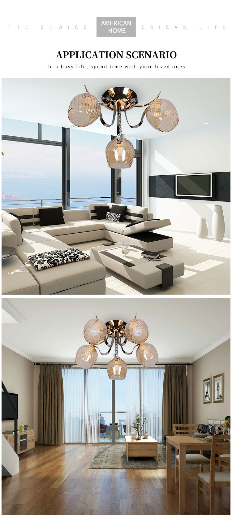 Good Quality Classic Hanging Glass Creative for Children E27 Ceiling Lights