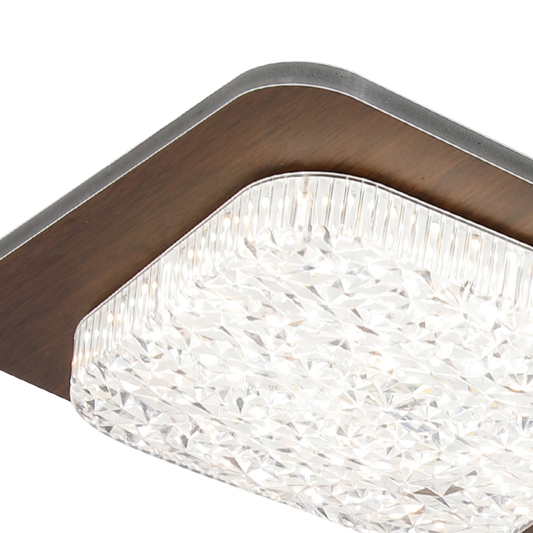 Indoor Hotel Wooden Iron Base 36w 48w Remote Round LED Ceiling Lamp CL1100picture4