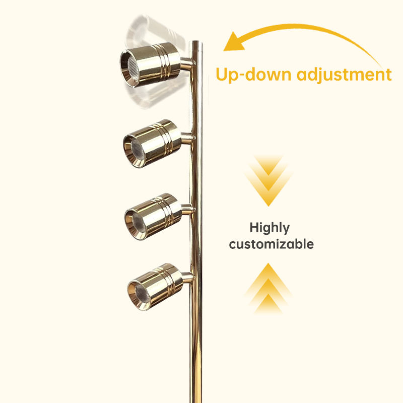 Modern 4W 90RA LED Stem Light New Golden Bronze Spotlights for Jewelry Display JEW370picture3