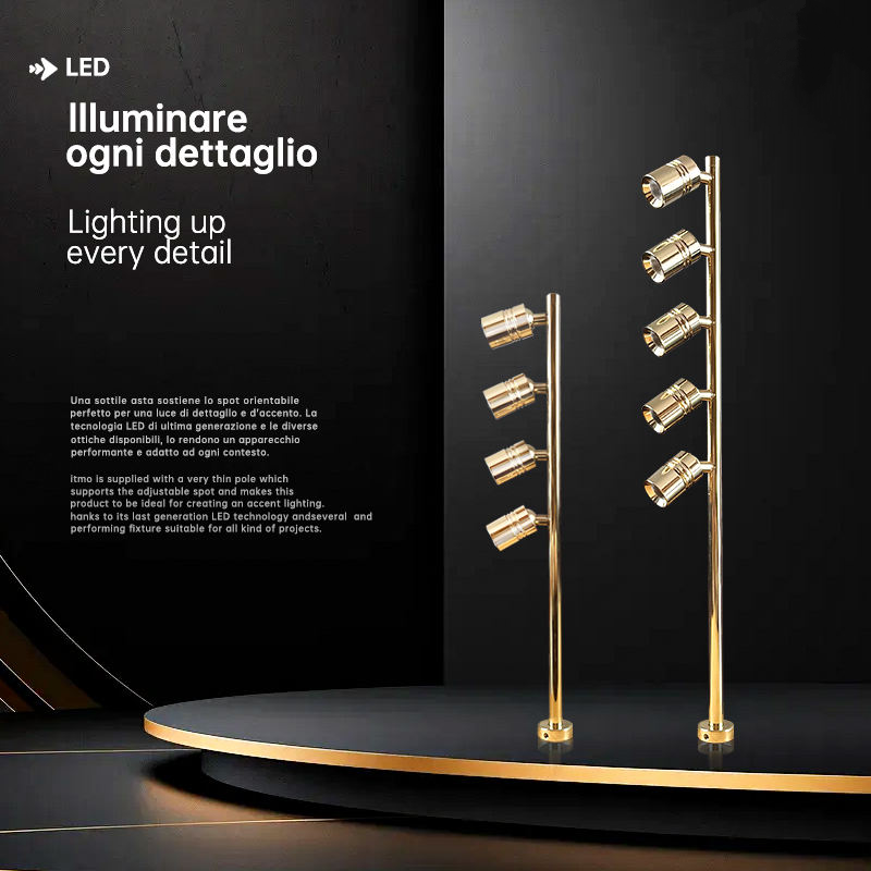 Modern 4W 90RA LED Stem Light New Golden Bronze Spotlights for Jewelry Display JEW370picture6