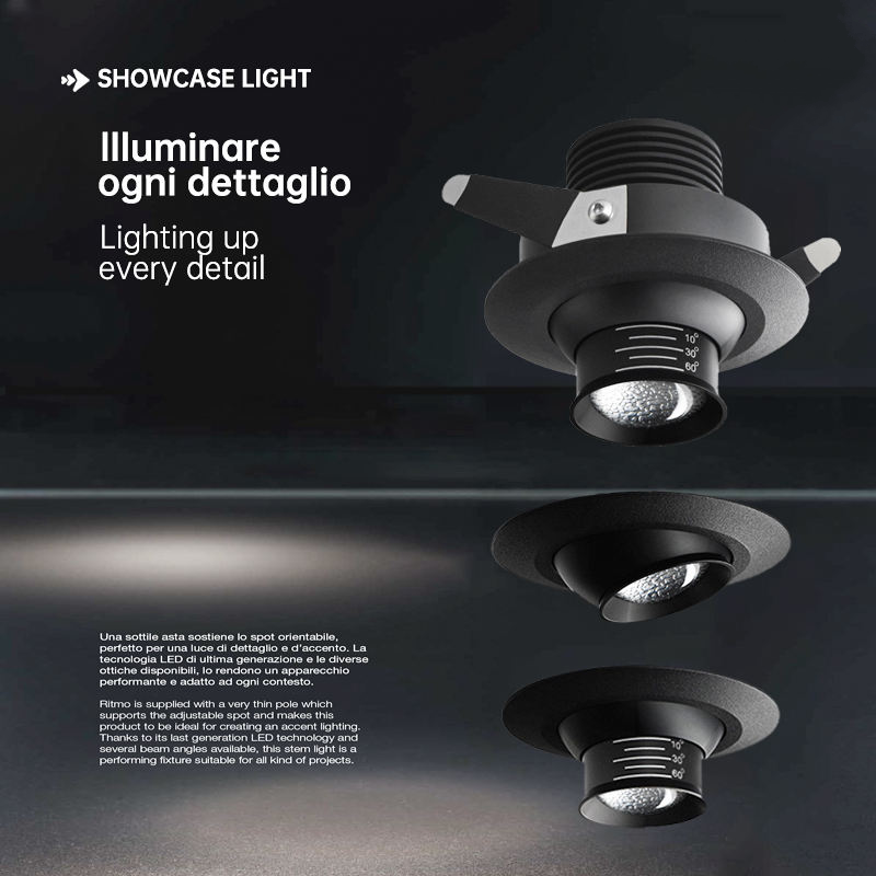 3W Magnetic Track Downlight Museum Lighting for Black Jewelry Display JEW320picture3