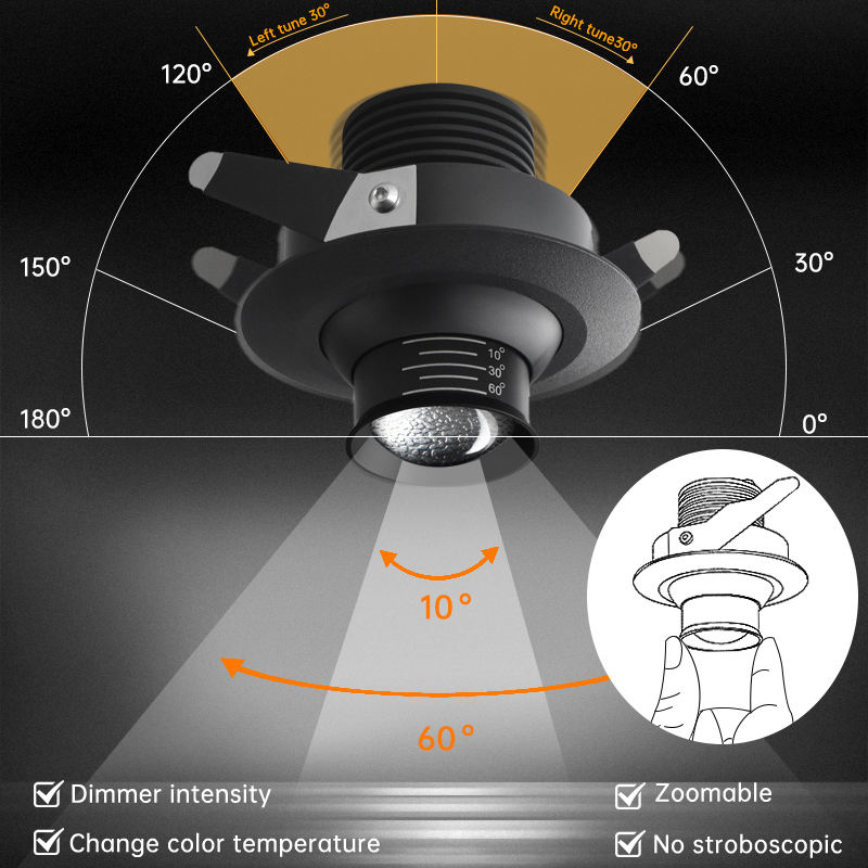 3W Magnetic Track Downlight Museum Lighting for Black Jewelry Display JEW320picture5