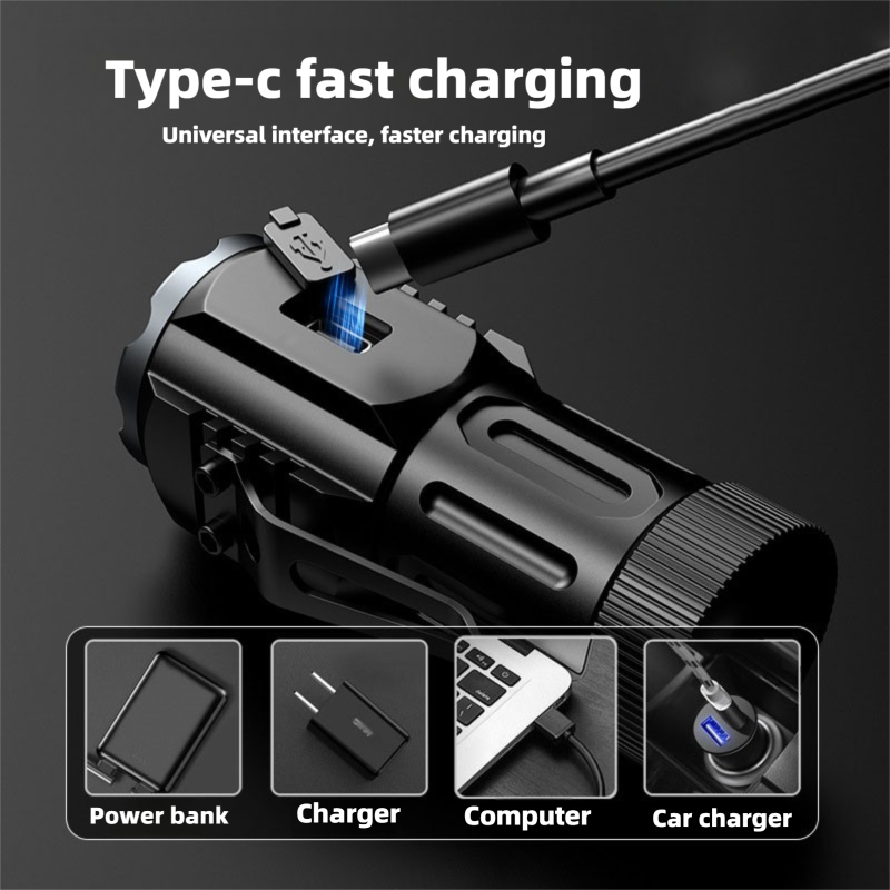 USB Rechargeable IP65 Waterproof Portable LED Flashlight HDL970picture4