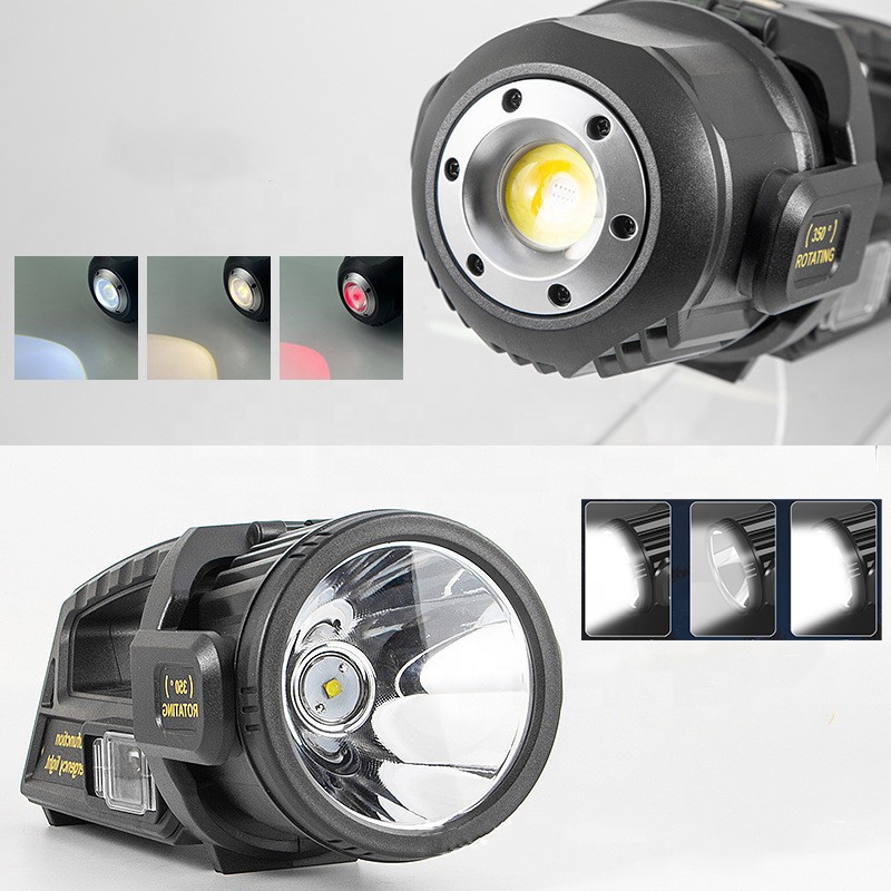 Super Bright Rotatable LED Rechargeable Solar COB Searchlight Headlight HDL960picture2