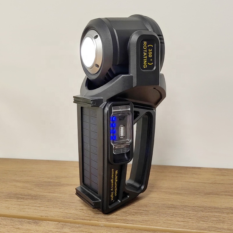 Super Bright Rotatable LED Rechargeable Solar COB Searchlight Headlight HDL960picture3