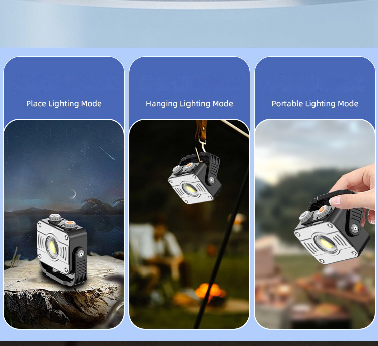 360° Foldable 3-in-1 USB-C Rechargeable Magnetic Portable COB Work Light WRL690picture2