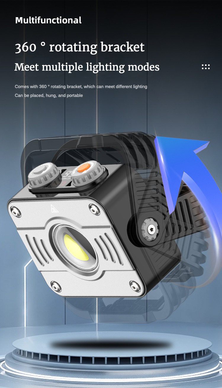 360° Foldable 3-in-1 USB-C Rechargeable Magnetic Portable COB Work Light WRL690picture6