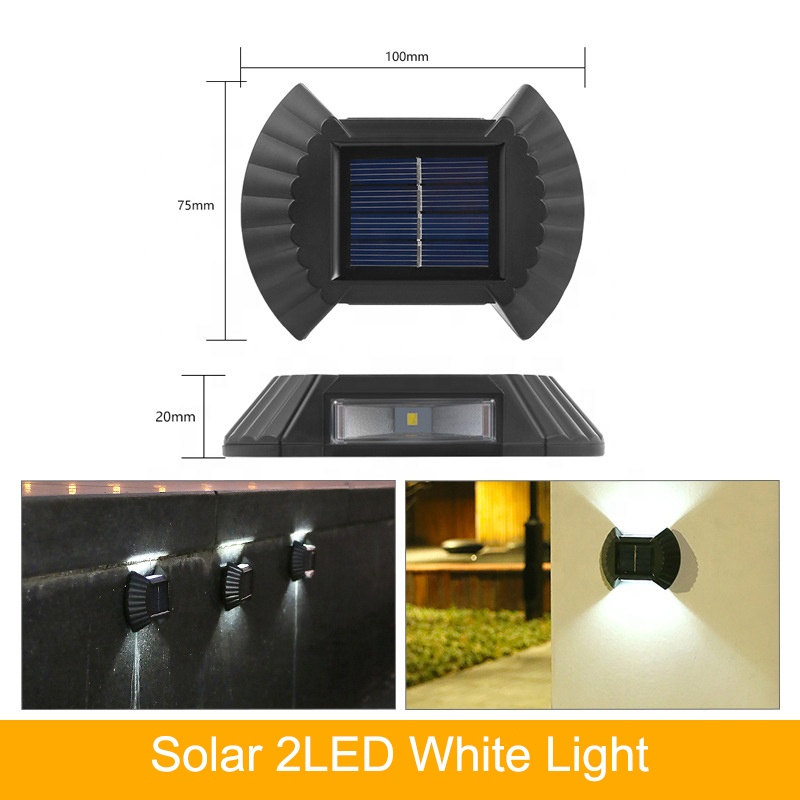 Customized 2LED 8LED Intelligent Outdoor Waterproof Garden Solar Wall Light SWL2330picture4