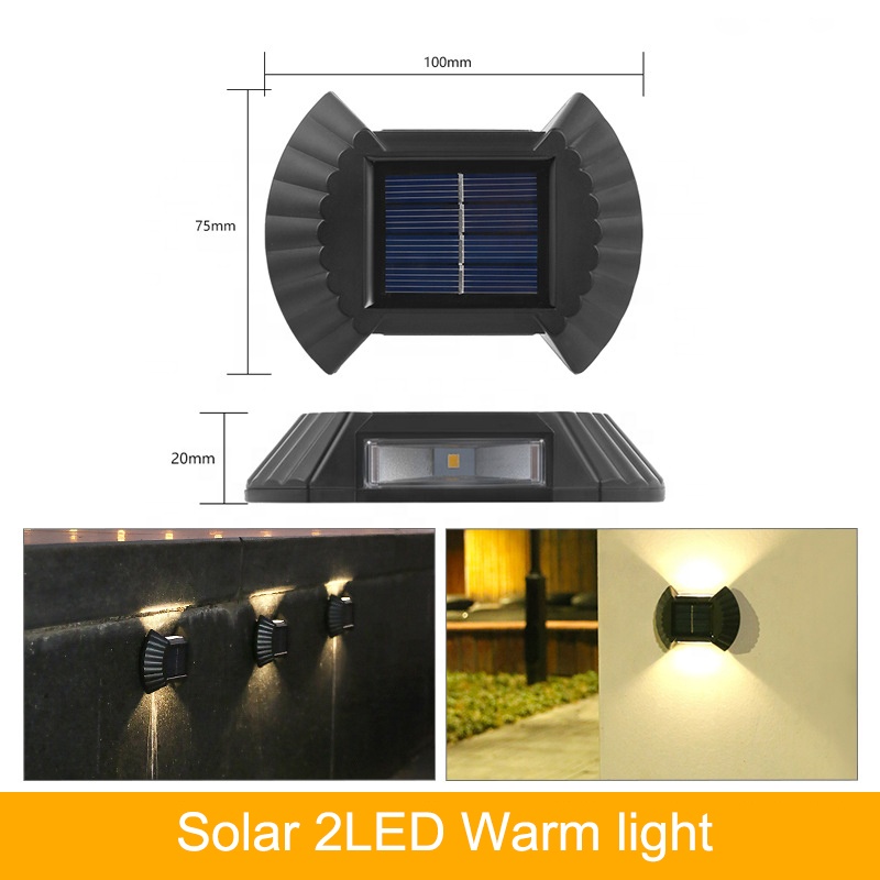 Customized 2LED 8LED Intelligent Outdoor Waterproof Garden Solar Wall Light SWL2330picture5