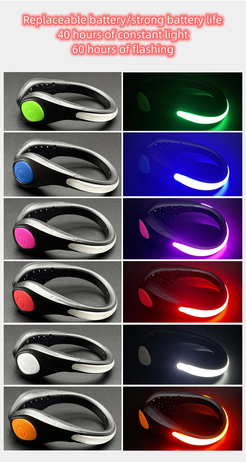 Wholesale Price Waterproof Flashlight Cycling Night Running Safety Shoe Clip Battery Light Sport Running Light