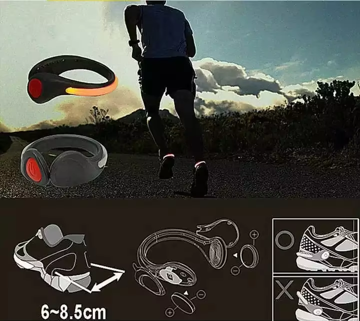 Wholesale Price Waterproof Flashlight Cycling Night Running Safety Shoe Clip Battery Light Sport Running Light