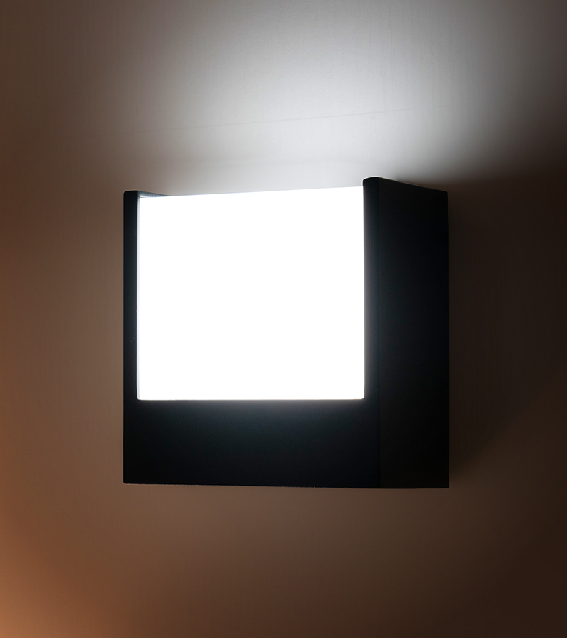 Aluminum&PC IP44 Waterproof Square-Shape Wall Light for Garden WL5520picture5
