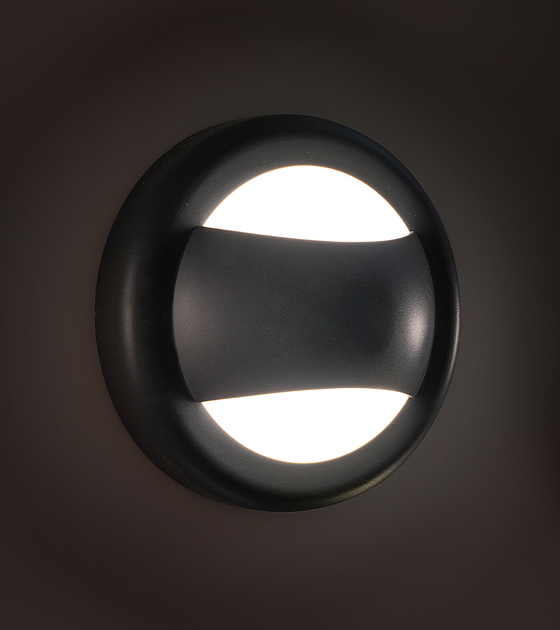 Black Simple Round Modern IP65 Waterproof LED Wall Light WL5490picture5