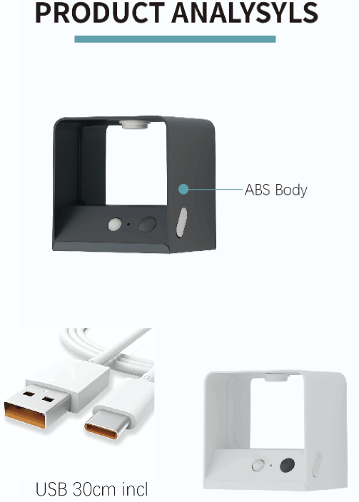 Touch Control ABS 2-Year Black Rechargeable LED Wall Lamp WL5470picture3