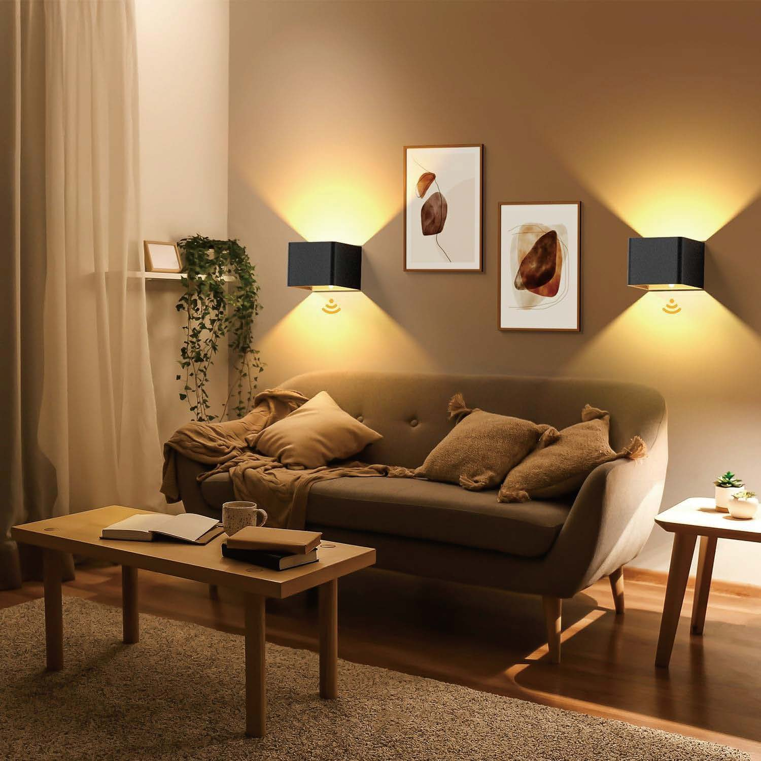 Touch Control ABS 2-Year Black Rechargeable LED Wall Lamp WL5470picture5