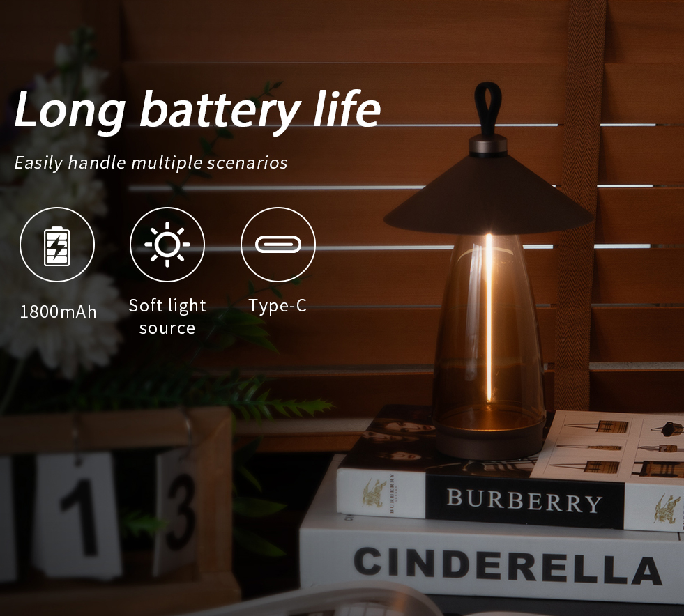 Customized Wireless Rechargeable Stepless Dimming Portable Desk Lamp DTL3130picture3