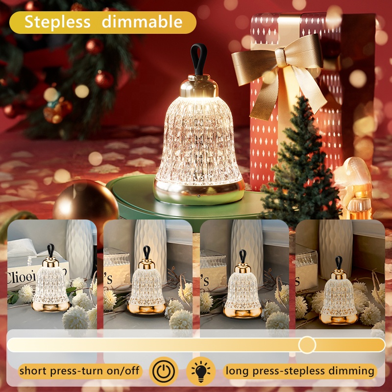 Charging Cordless Long Lasting Luxury Decorative Christmas Bell Desk Lamp DTL3120picture4