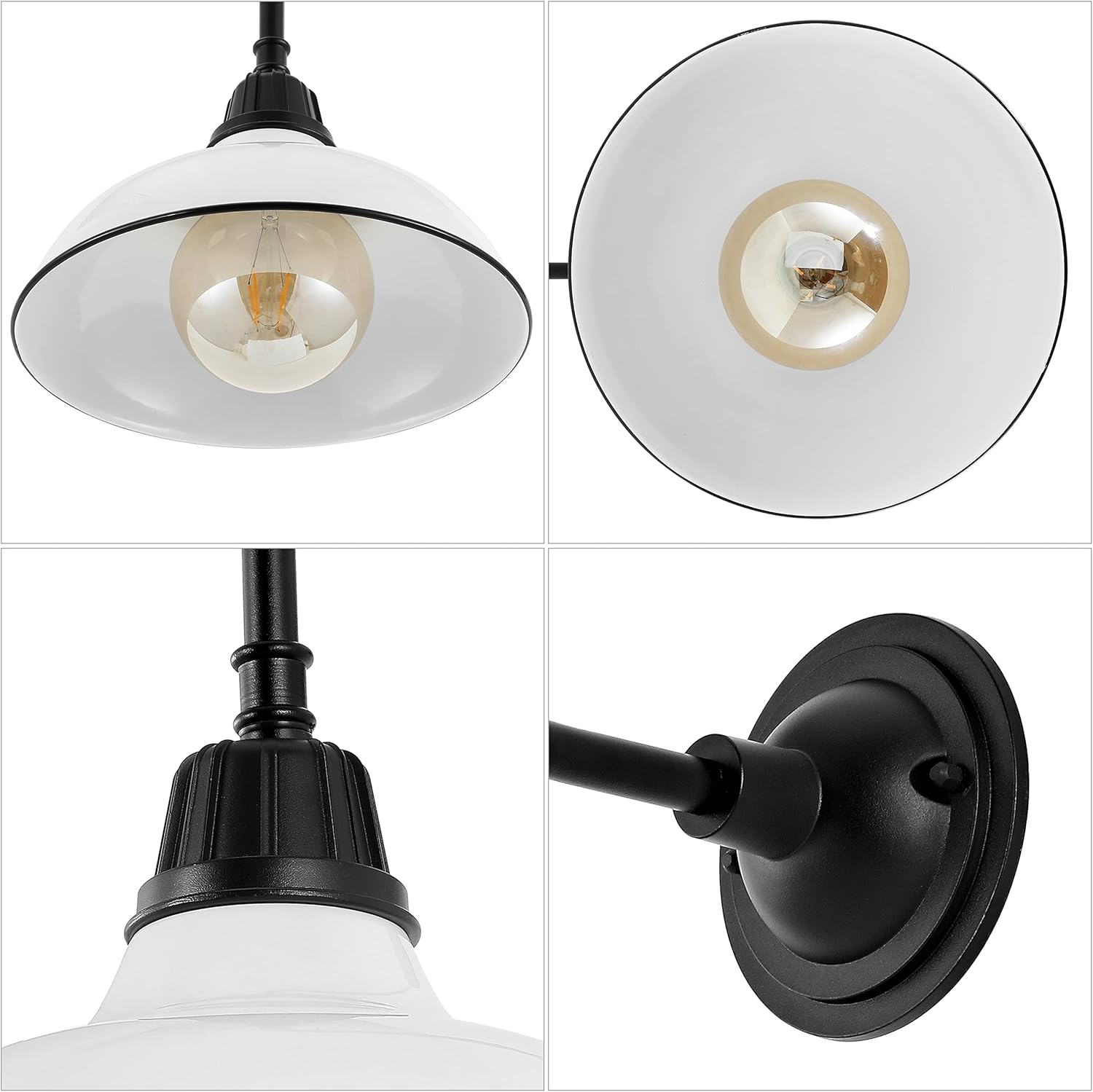 2 Pack Light Farmhouse Industrial LED Gooseneck Arm Outdoor Wall Light WL5370picture4