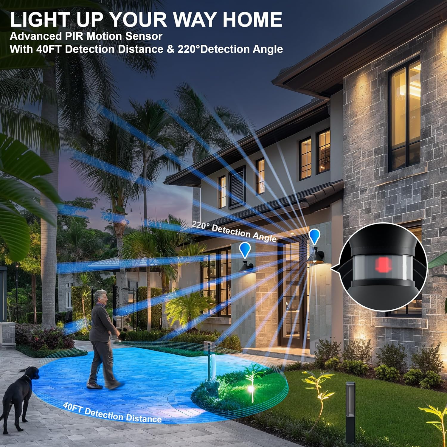 Motion Sensor Dusk-Dawn Black Outdoor Gooseneck Wall Mounted Barn Light WL5360picture5