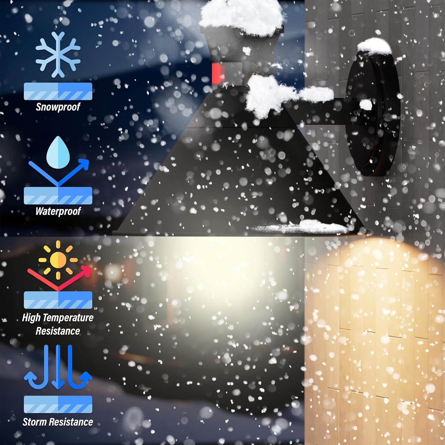 Motion Sensor Dusk-Dawn Black Outdoor Gooseneck Wall Mounted Barn Light WL5360picture6