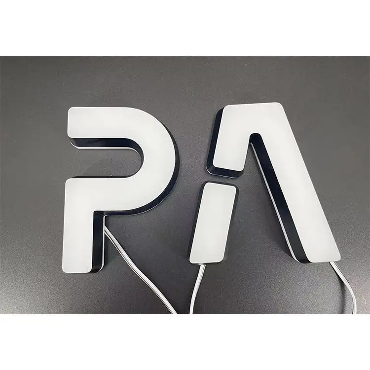 3D Acrylic LED Luminous Letters Front and Back Side Marking with Neon Light ASL250picture3