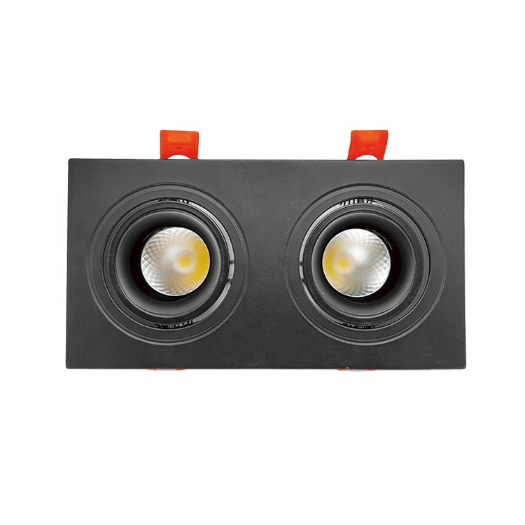 Two Heads Rectangle Hotel Home 20W30W Aluminum COB LED Downlight DL2260picture2