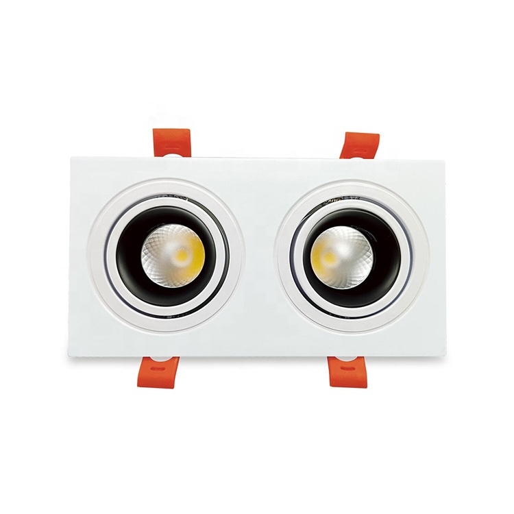 Two Heads Rectangle Hotel Home 20W30W Aluminum COB LED Downlight DL2260picture4