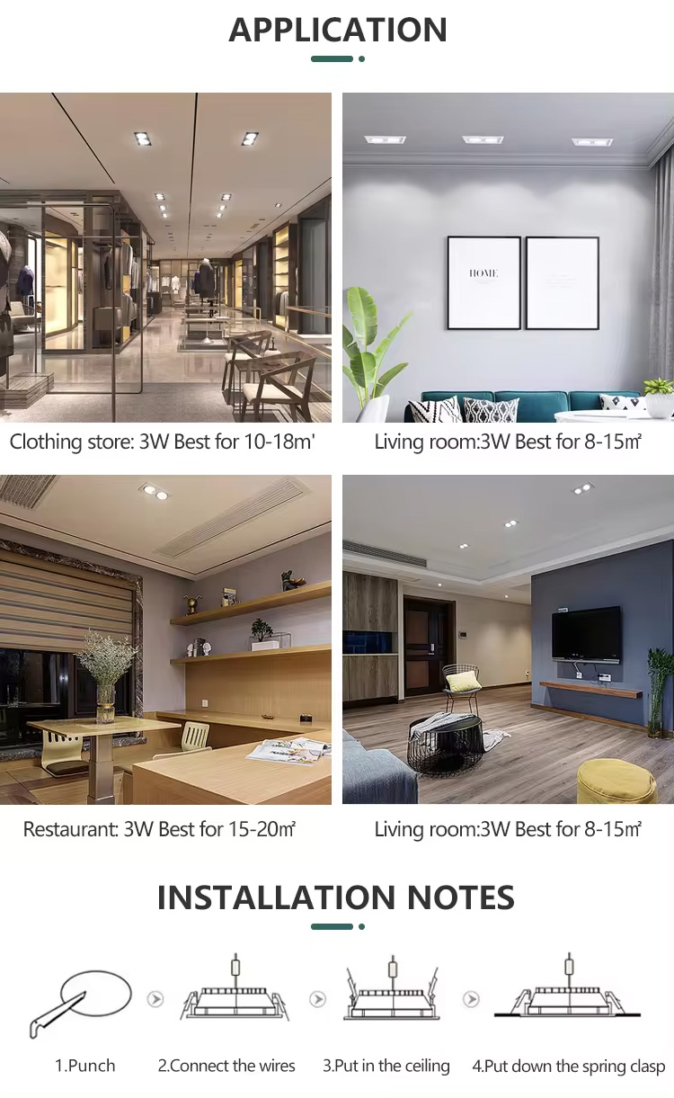 Two Heads Rectangle Hotel Home 20w 30w Aluminum COB LED Surface Mount Down Light Double Lamps 12w New Design Downlight