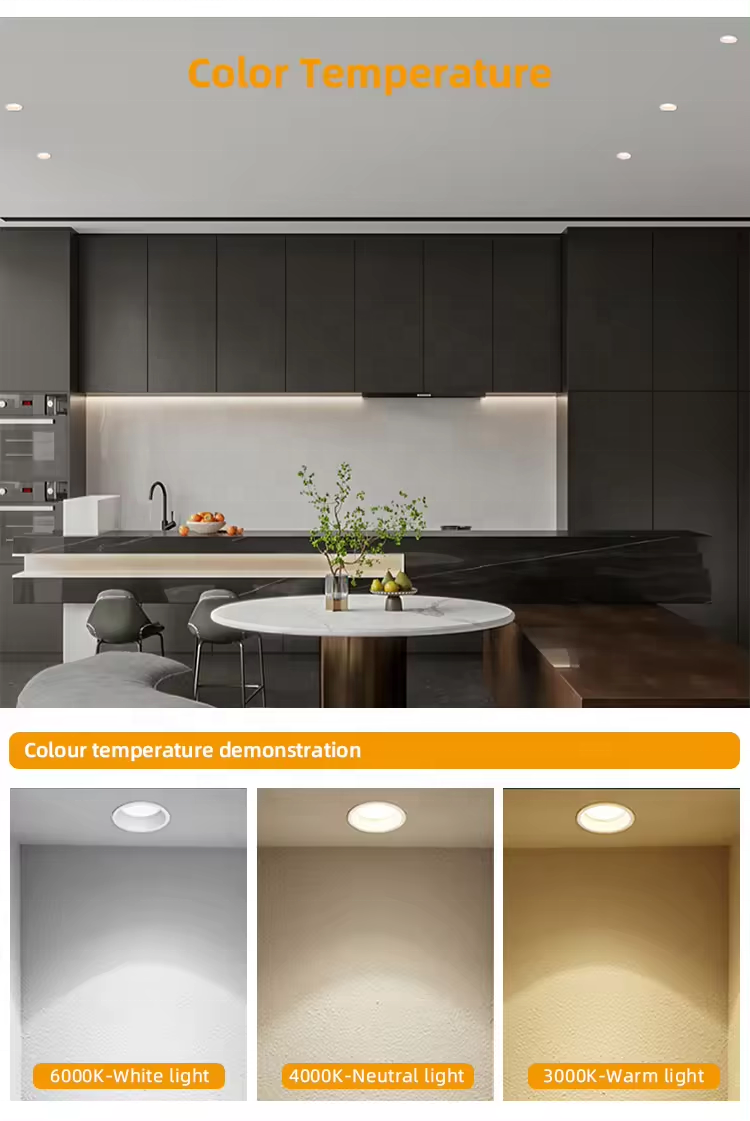 Narrow Edge Downlight Led Embedded New Anti-glare Narrow Border No Main Light Ceiling Spotlight Home Living Room Downlight