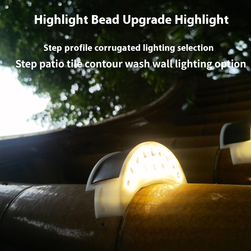 Outdoor Waterproof IP65 Aluminum Crescent Solar Induction LED Garden Step Light STL1120picture2