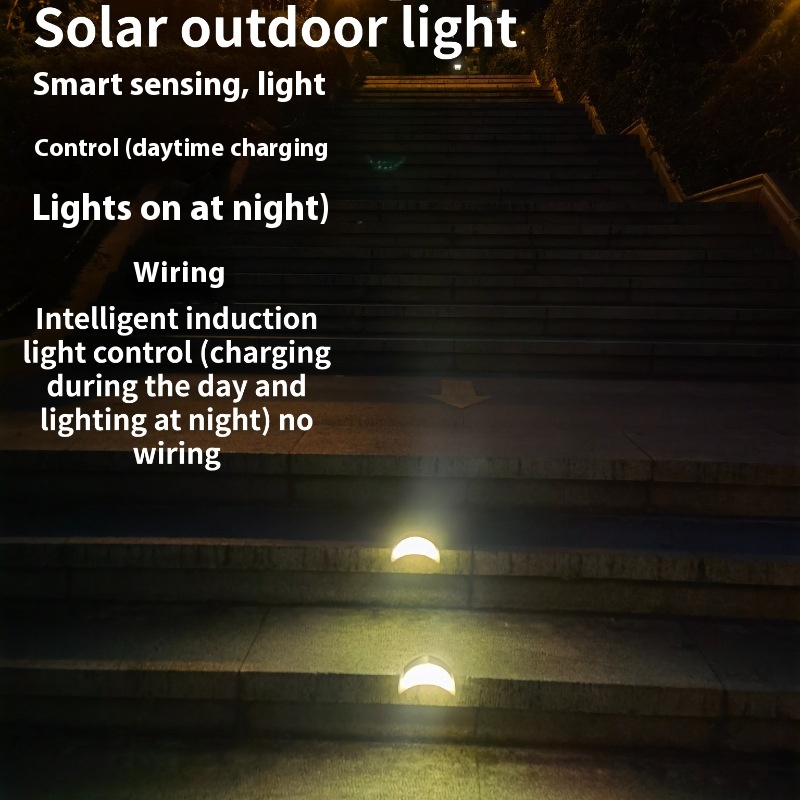 Outdoor Waterproof IP65 Aluminum Crescent Solar Induction LED Garden Step Light STL1120picture4