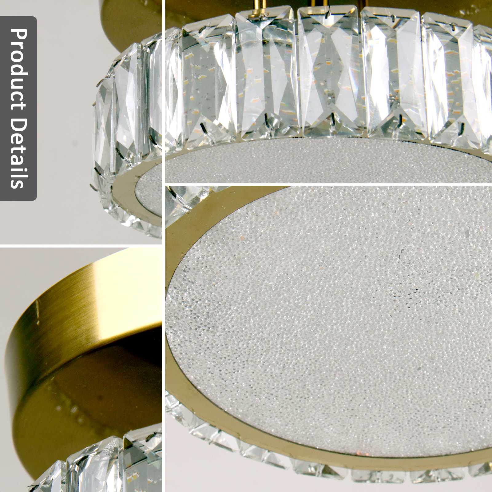 Mini Chandelier with Crystals Semi Flush Mount Ceiling Light CL1060picture3