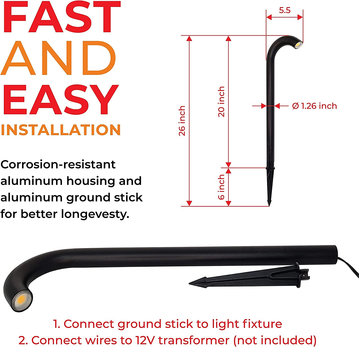 Low Voltage 3W 12V IP65 Waterproof Landscape LED Path Lighting PWL700picture3