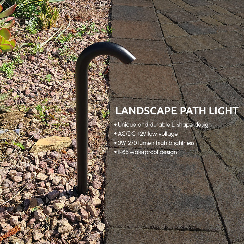 Low Voltage Landscape Lights 3W 12V AC/DC LED Pathway Lights IP65 Waterproof Landscape Path Lighting with Aluminum Housing