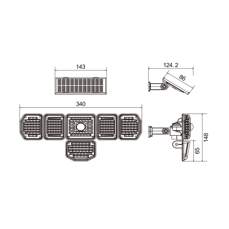Decoration and Landscape IP65 Waterproof Outdoor Pathway Solar Garden Wall Light SWL2290picture2