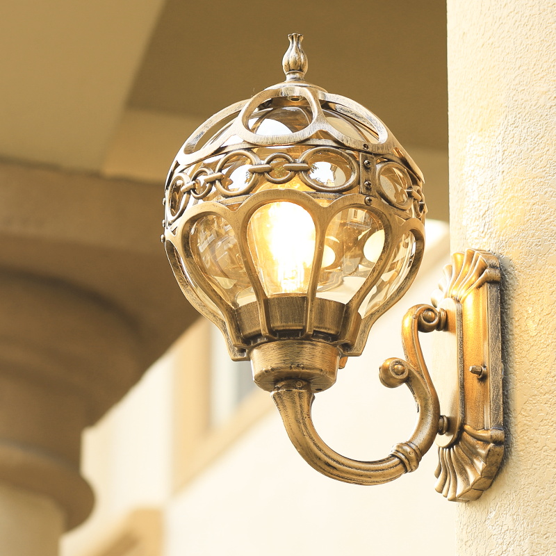 Standard Antique Outdoor Ball Wall Lantern Garden Wall Sconce Exterior Light WL5280picture2