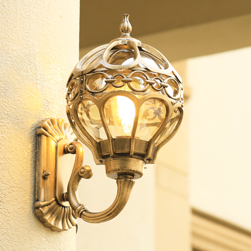 Standard Antique Outdoor Ball Wall Lantern Garden Wall Sconce Exterior Light WL5280picture3