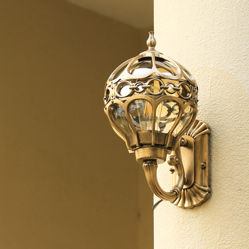 Standard Antique Outdoor Ball Wall Lantern Garden Wall Sconce Exterior Light WL5280picture6